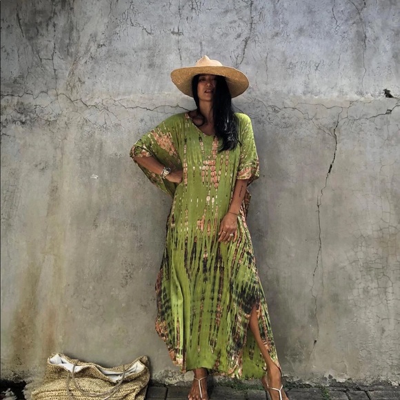 Zinnia Envy Bohemian Kaftan Kimono Robe Coverup - Picture 3 of 9